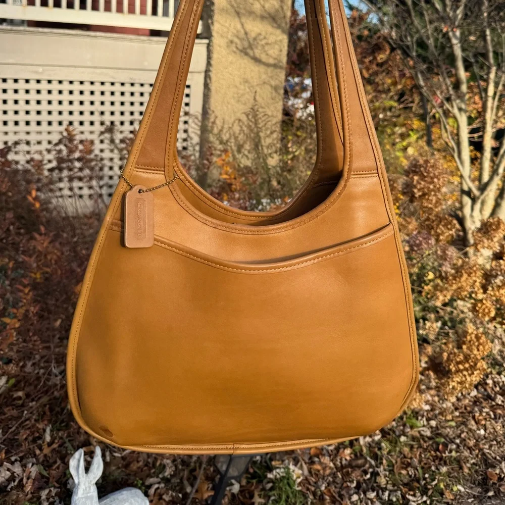 Rare Vintage Coach Ergo Shopper Shoulder Bag 9035 in “Toffee” Tan Leather - Picture 1 of 15